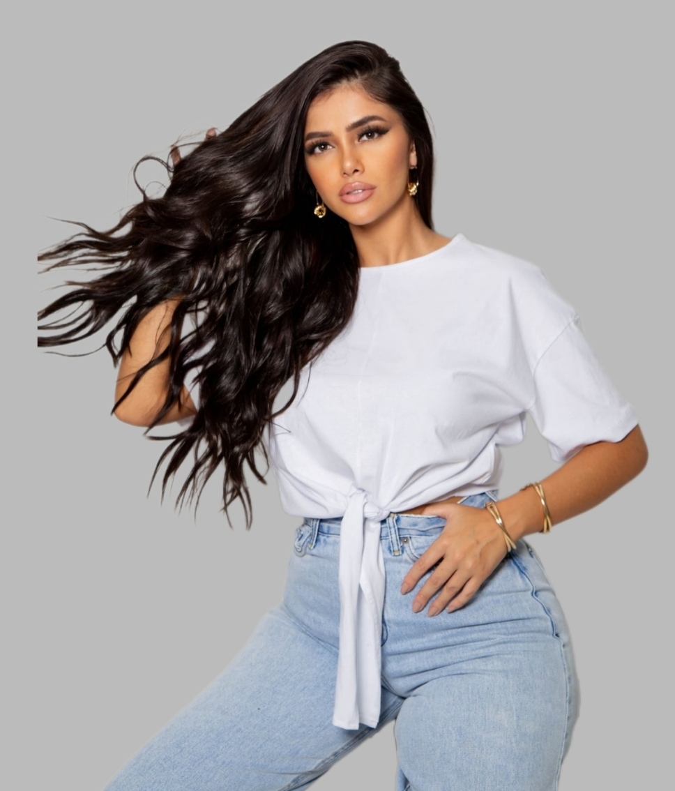 Blusa Feminina Malha Manga Curta Plus Size