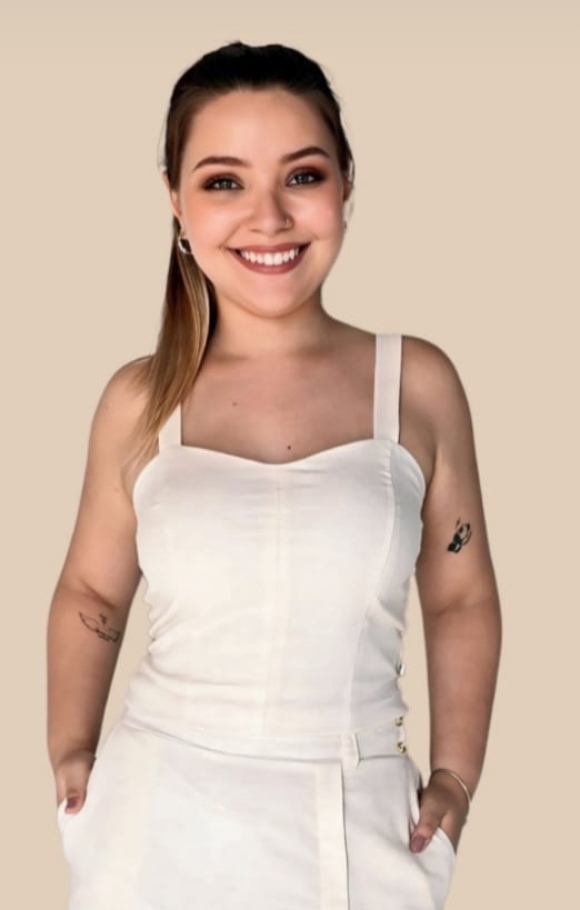 Blusa Alça Alfaiataria Cropped Linho - Imagem 3