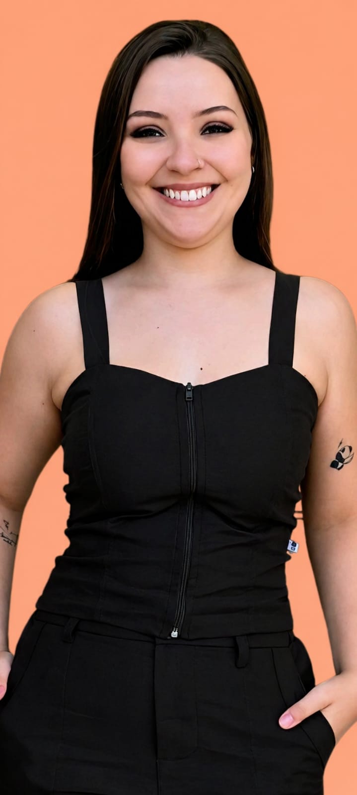 Blusa Alça Alfaiataria Cropped Linho - Imagem 2