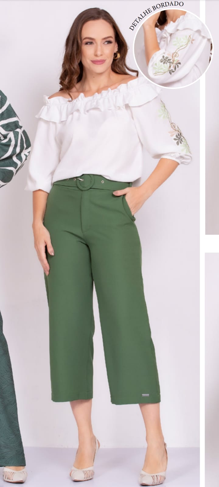 Calça Feminina Pantacourt Alfaiataria