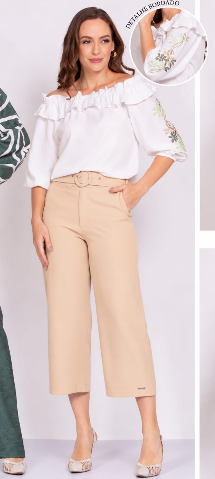 Calça Feminina Pantacourt Alfaiataria - Imagem 4