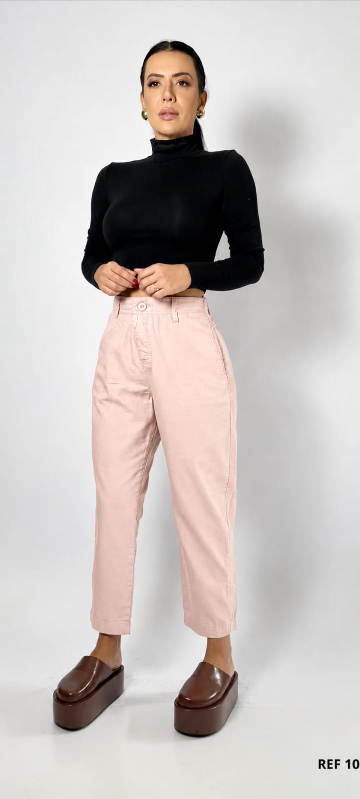 Calça Feminina Mom Sarja - Imagem 3