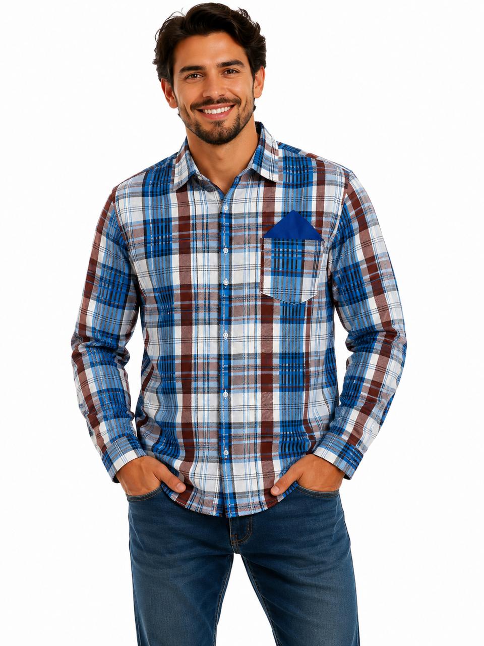 Camisa Xadrez Masculina Adulto - Imagem 2